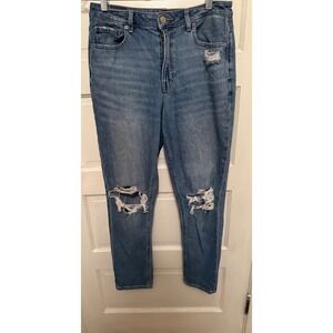 American Eagle Outfitters Womens Size 8 Jeans Ripped Medium Wash Comfort Stretch